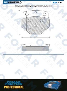 FOMAR Friction FO 494681 - Bremžu uzliku kompl., Disku bremzes adetalas.lv