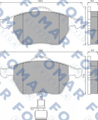 FOMAR Friction FO 495781 - Bremžu uzliku kompl., Disku bremzes adetalas.lv