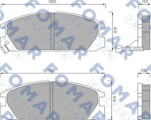 FOMAR Friction FO 496881 - Bremžu uzliku kompl., Disku bremzes adetalas.lv