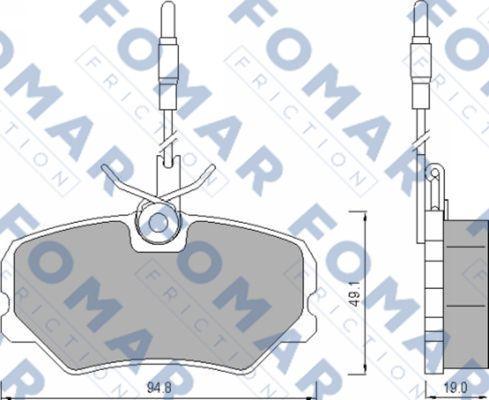 FOMAR Friction FO 492281 - Bremžu uzliku kompl., Disku bremzes adetalas.lv