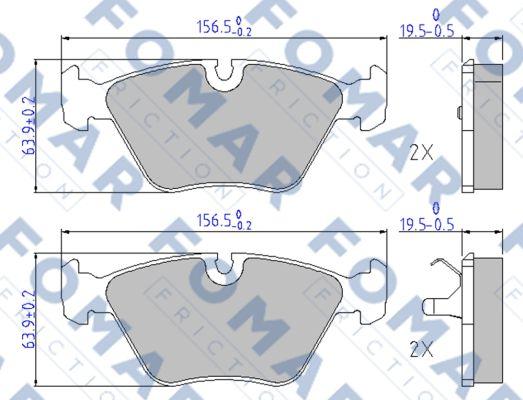 FOMAR Friction FO 449481 - Bremžu uzliku kompl., Disku bremzes adetalas.lv