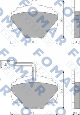 FOMAR Friction FO 446081 - Bremžu uzliku kompl., Disku bremzes adetalas.lv