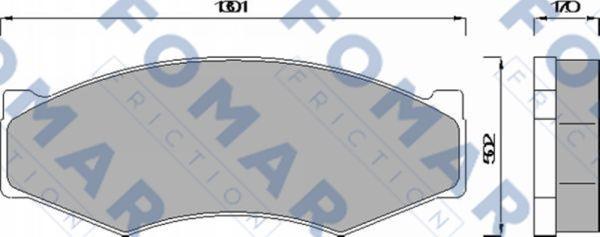 FOMAR Friction FO 441581 - Bremžu uzliku kompl., Disku bremzes adetalas.lv