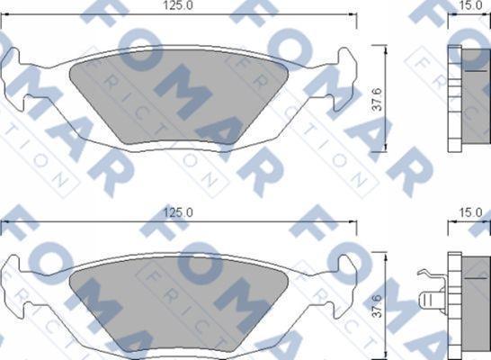 FOMAR Friction FO 451181 - Bremžu uzliku kompl., Disku bremzes adetalas.lv