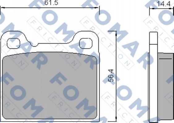 FOMAR Friction FO 458781 - Bremžu uzliku kompl., Disku bremzes adetalas.lv