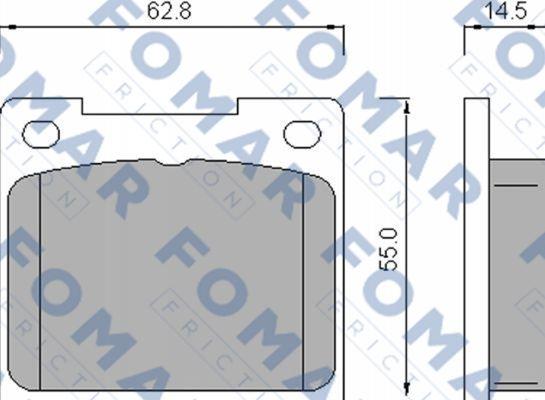 FOMAR Friction FO 461585 - Bremžu uzliku kompl., Disku bremzes adetalas.lv