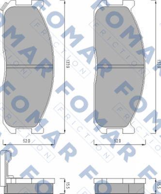 FOMAR Friction FO 462881 - Bremžu uzliku kompl., Disku bremzes adetalas.lv