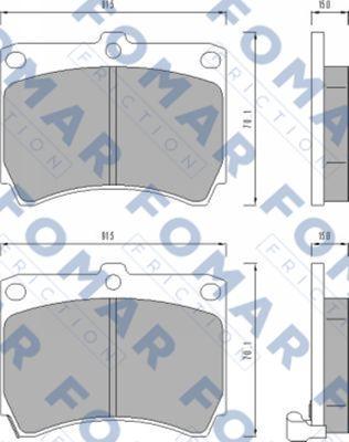 FOMAR Friction FO 462281 - Bremžu uzliku kompl., Disku bremzes adetalas.lv