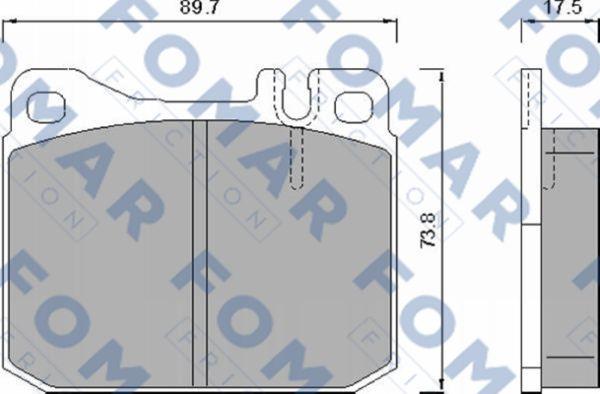 FOMAR Friction FO 467981 - Bremžu uzliku kompl., Disku bremzes adetalas.lv