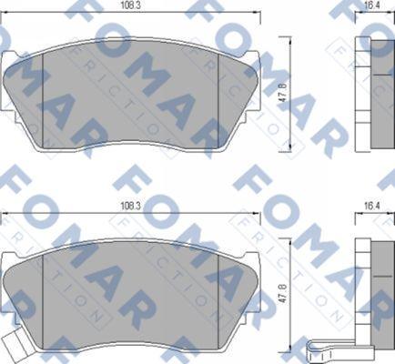 FOMAR Friction FO 484081 - Bremžu uzliku kompl., Disku bremzes adetalas.lv