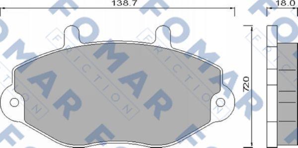 FOMAR Friction FO 486481 - Bremžu uzliku kompl., Disku bremzes adetalas.lv