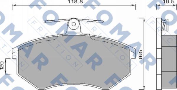 FOMAR Friction FO 488581 - Bremžu uzliku kompl., Disku bremzes adetalas.lv