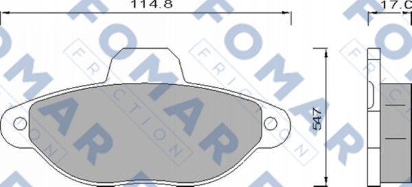 FOMAR Friction FO 482881 - Bremžu uzliku kompl., Disku bremzes adetalas.lv