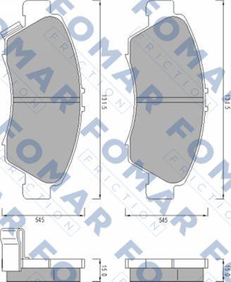 FOMAR Friction FO 487281 - Bremžu uzliku kompl., Disku bremzes adetalas.lv