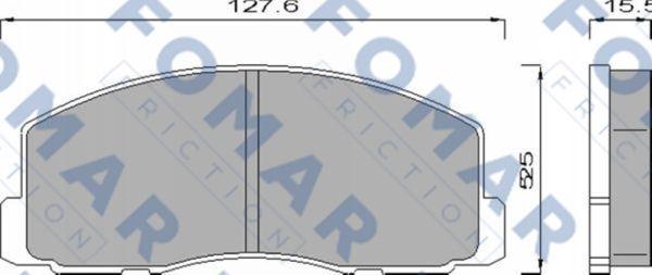 FOMAR Friction FO 439681 - Bremžu uzliku kompl., Disku bremzes adetalas.lv