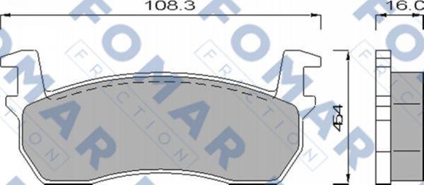 FOMAR Friction FO 434581 - Bremžu uzliku kompl., Disku bremzes adetalas.lv