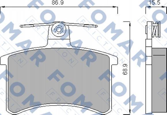 FOMAR Friction FO 436981 - Bremžu uzliku kompl., Disku bremzes adetalas.lv