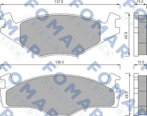 FOMAR Friction FO 436481 - Bremžu uzliku kompl., Disku bremzes adetalas.lv