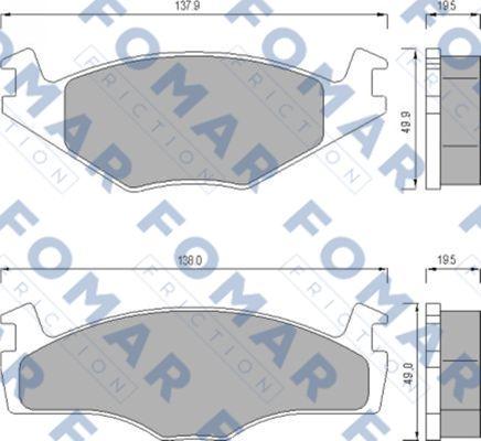 FOMAR Friction FO 436681 - Bremžu uzliku kompl., Disku bremzes adetalas.lv