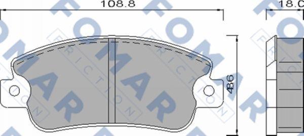 FOMAR Friction FO 436181 - Bremžu uzliku kompl., Disku bremzes adetalas.lv