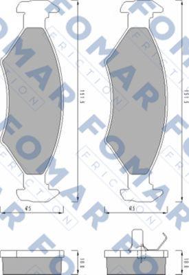 FOMAR Friction FO 430981 - Bremžu uzliku kompl., Disku bremzes adetalas.lv