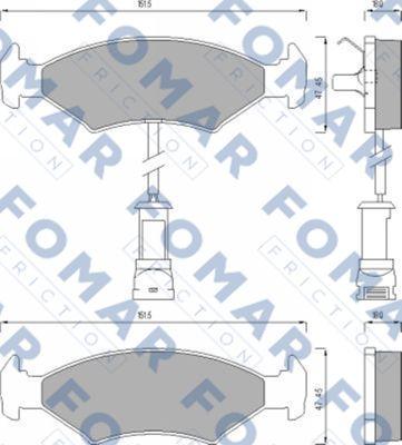 FOMAR Friction FO 431181 - Bremžu uzliku kompl., Disku bremzes adetalas.lv