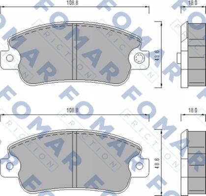 FOMAR Friction FO 433481 - Bremžu uzliku kompl., Disku bremzes adetalas.lv