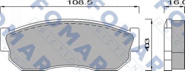 FOMAR Friction FO 432181 - Bremžu uzliku kompl., Disku bremzes adetalas.lv