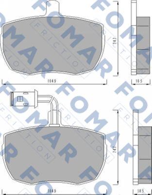 FOMAR Friction FO 437881 - Bremžu uzliku kompl., Disku bremzes adetalas.lv