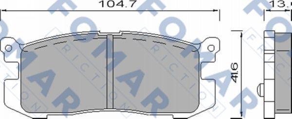 FOMAR Friction FO 420581 - Bremžu uzliku kompl., Disku bremzes adetalas.lv