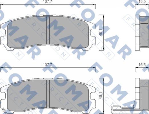 FOMAR Friction FO 479481 - Bremžu uzliku kompl., Disku bremzes adetalas.lv