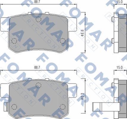 FOMAR Friction FO 475181 - Bremžu uzliku kompl., Disku bremzes adetalas.lv