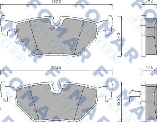 FOMAR Friction FO 476581 - Bremžu uzliku kompl., Disku bremzes adetalas.lv