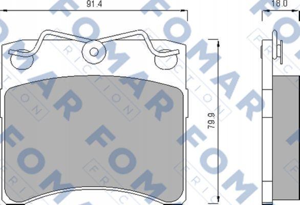 FOMAR Friction FO 476381 - Bremžu uzliku kompl., Disku bremzes adetalas.lv