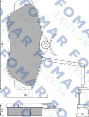 FOMAR Friction FO 471781 - Bremžu uzliku kompl., Disku bremzes adetalas.lv