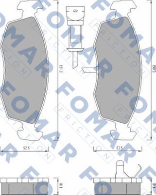 FOMAR Friction FO 478581 - Bremžu uzliku kompl., Disku bremzes adetalas.lv