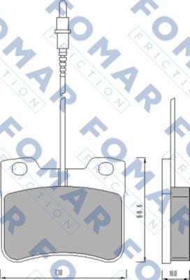 FOMAR Friction FO 472981 - Bremžu uzliku kompl., Disku bremzes adetalas.lv