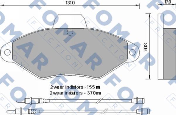 FOMAR Friction FO 592481 - Bremžu uzliku kompl., Disku bremzes adetalas.lv