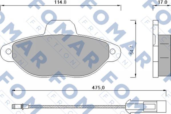 FOMAR Friction FO 582881 - Bremžu uzliku kompl., Disku bremzes adetalas.lv