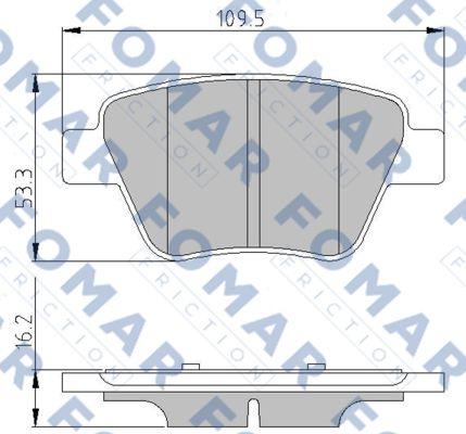 FOMAR Friction FO 691581 - Bremžu uzliku kompl., Disku bremzes adetalas.lv