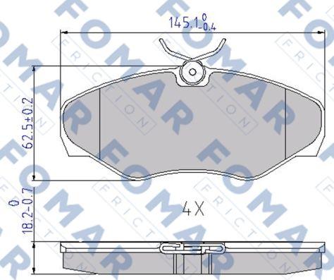 FOMAR Friction FO 692681 - Bremžu uzliku kompl., Disku bremzes adetalas.lv