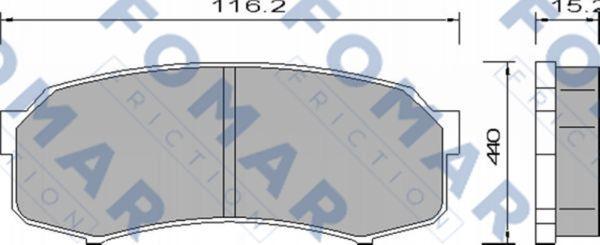 FOMAR Friction FO 644981 - Bremžu uzliku kompl., Disku bremzes adetalas.lv