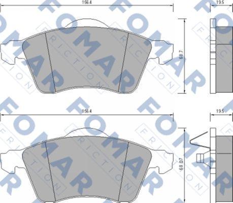 FOMAR Friction FO 647781 - Bremžu uzliku kompl., Disku bremzes adetalas.lv