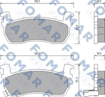 FOMAR Friction FO 656081 - Bremžu uzliku kompl., Disku bremzes adetalas.lv