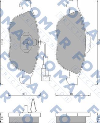 FOMAR Friction FO 665881 - Bremžu uzliku kompl., Disku bremzes adetalas.lv