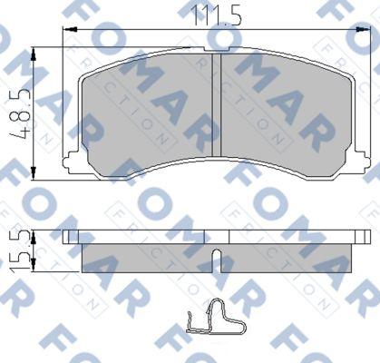 FOMAR Friction FO 665381 - Bremžu uzliku kompl., Disku bremzes adetalas.lv