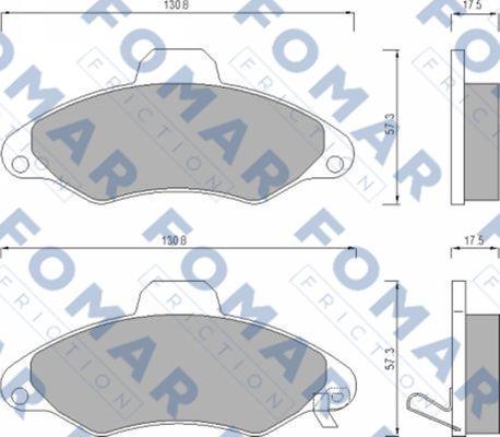 FOMAR Friction FO 666981 - Bremžu uzliku kompl., Disku bremzes adetalas.lv