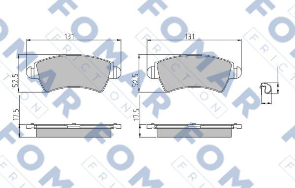 FOMAR Friction FO 689381 - Bremžu uzliku kompl., Disku bremzes adetalas.lv