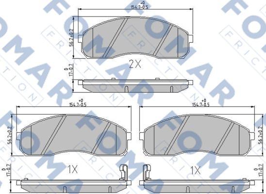 FOMAR Friction FO 685981 - Bremžu uzliku kompl., Disku bremzes adetalas.lv