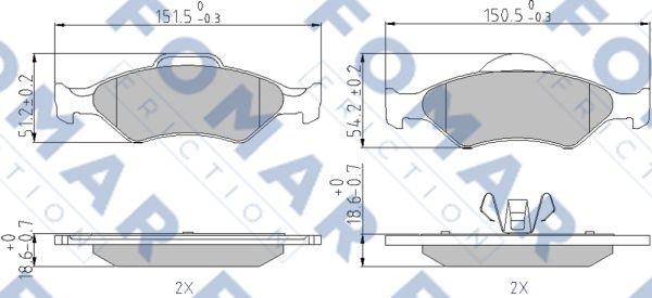 FOMAR Friction FO 685381 - Bremžu uzliku kompl., Disku bremzes adetalas.lv